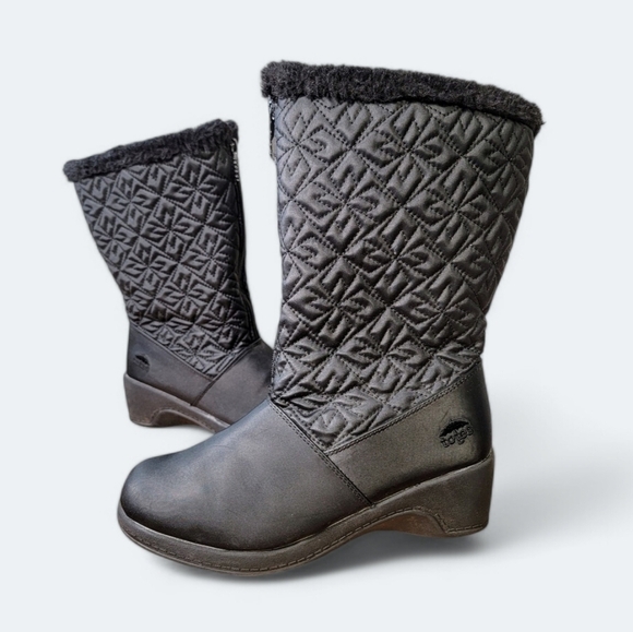 Totes Jonie Womens Black Waterproof Winter Boots Front Zip Insulated Size 8 - Picture 17 of 17